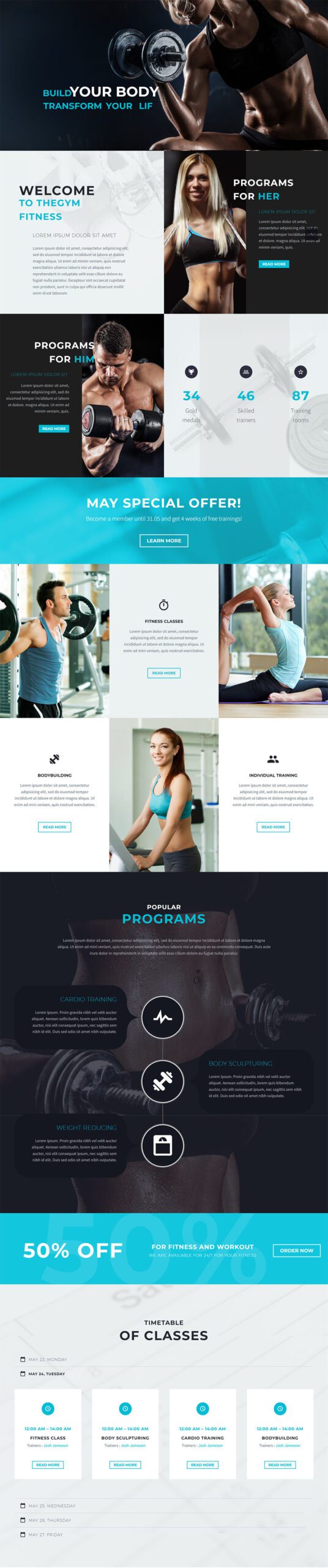 Gym/Fitness Website Designer Tanmoy Biswas